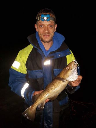 Nick bevies with a lovely codling. 
